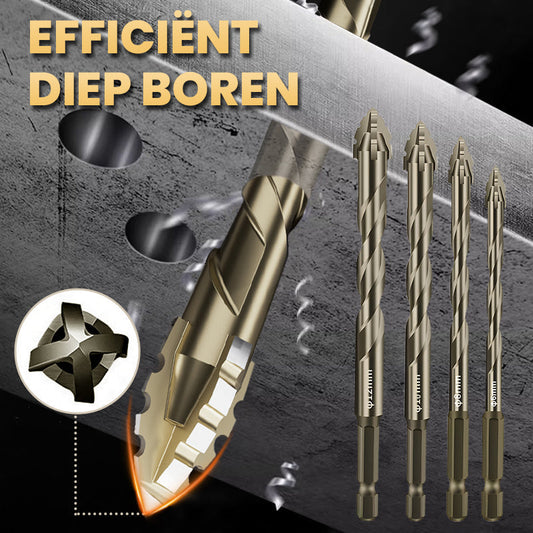 🔥2025 Uitverkoop 50% korting🔥Hoogwaardige 4-Fluit Getande Excentrische Boorbitset