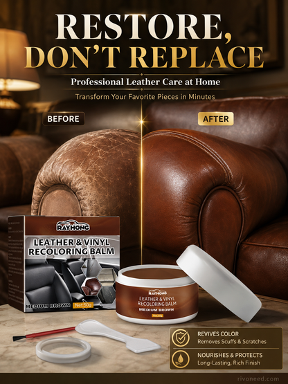 🔥【KOOP 2, KRIJG 1 GRATIS】Leer Renovatiepasta – Herstelt de Look van Leer | Voor Leren Meubels, Schoenen, Tassen & Kleding ✨