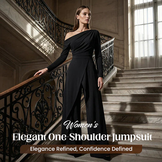🔥 Elegante One-Shoulder Dames Jumpsuit | Accentueert je Figuur & Geeft een Krachtige Look – Nu in de Aanbieding
