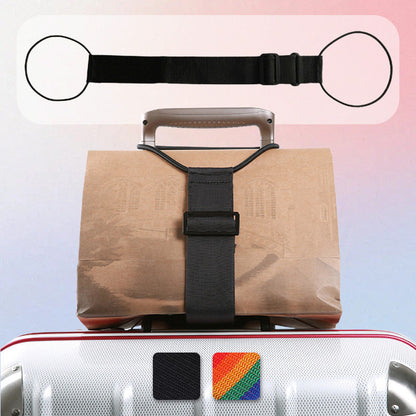 Elastische Bagageriem – Jouw Handen Vrij Op Reis👜Bevestig je tas aan je koffer en loop moeiteloos door de luchthaven