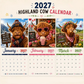 🐮📅【50% KORTING】Hooglandkoeien Kalender 2027 – Schattige Pluizige Koeien & Grappige Citaten | Vrolijke Wanddecoratie voor Thuis ✨