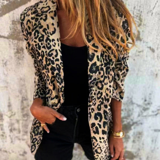 Damesmode Blazer met Luipaardprint