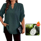 👚 Casual blouse met V-hals en geometrisch design – Makkelijk te combineren en fijn om te dragen 🌸