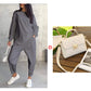 ⏰ Nu 63% KORTING 🔥 2-delige dames set – Top met asymmetrische zoom & casual broek