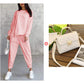 ⏰ Nu 63% KORTING 🔥 2-delige dames set – Top met asymmetrische zoom & casual broek