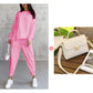 ⏰ Nu 63% KORTING 🔥 2-delige dames set – Top met asymmetrische zoom & casual broek