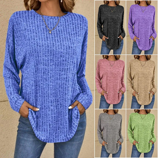 🌸Zachte Casual Top met Lange Mouwen – Tijdloze Pasvorm & Ultiem Comfort | Nu 50% Korting