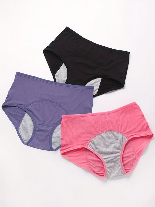 🌟KOOP 5 KRIJG 5 GRATIS 🌟Lekvrij Menstruatie Ondergoed voor Vrouwen met Hoge Taille