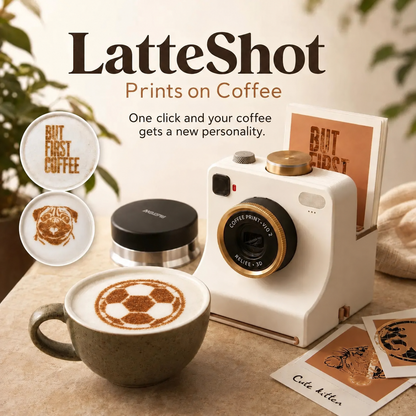 Mechanische Koffie Sjabloonprinter – Voor Creatieve Koffie- & Latte-Decoratie – 50% KORTING