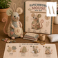 🐭✨ Handgemaakt Vintage Naaisetje in Muisvorm – Compact & Uniek Design