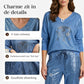 💥Voorjaars Editie: Duivelsoog & Lovertjes 2-delige Set 💥Top + Broek – Nu 50% Korting voor wie als eerste lente voelt
