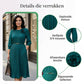Dames midijurk met plooien, 3/4 mouwen en ceintuur🔥Koop 2 artikelen en ontvang gratis verzending🔥