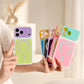 📱 Meer Dan 50.000 Verkocht! | Dopamine Color Block MagSafe Hoesje Voor iPhone – Ultraslank & Mat Design