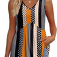 💜LAATSTE DAG ACTIE - 50% KORTING💜Dames bedrukte, mouwloze tanktops met V-hals en peplum