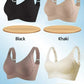 🎁Koop 1, krijg 2 gratis, 💕Geribbelde zijden push-up bh voor dames zonder stalen ring, verstelbaar🌸