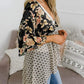 🌸 Nieuw Binnen! Floral Kimono met Ruches en Strik – Luchtig, Los & Boho Chic | Tijdelijk 49% KORTING – OP = OP