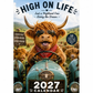 🐮📅【50% KORTING】Hooglandkoeien Kalender 2027 – Schattige Pluizige Koeien & Grappige Citaten | Vrolijke Wanddecoratie voor Thuis ✨