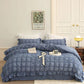 💖Hot sale 50% korting💖4-delige set van icy seersucker dekbed met kant voor de zomer❄️🛏️