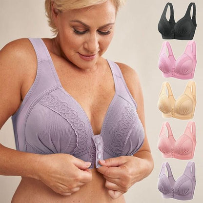 👙 1+1 GRATIS – Comfortabele Vooropening BH – Zacht, Ademend & Zonder Beugel 🤍