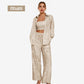 ✨Paillettenblazer en wijde broek voor dames (3-delige set)
