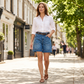 🔥👖 Bermuda Denimshort voor Dames – Comfortabele Pasvorm & Praktische Zakken