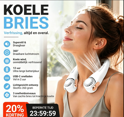 🤫🌬️ 50% KORTING! ❄️ Nek Air Conditioner ventilator - Ultra-rustige persoonlijke koeling voor de zomer
