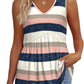 💜LAATSTE DAG ACTIE - 50% KORTING💜Dames bedrukte, mouwloze tanktops met V-hals en peplum