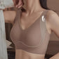 🎁Koop 1, krijg 2 gratis, 💕Geribbelde zijden push-up bh voor dames zonder stalen ring, verstelbaar🌸