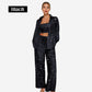 ✨Paillettenblazer en wijde broek voor dames (3-delige set)