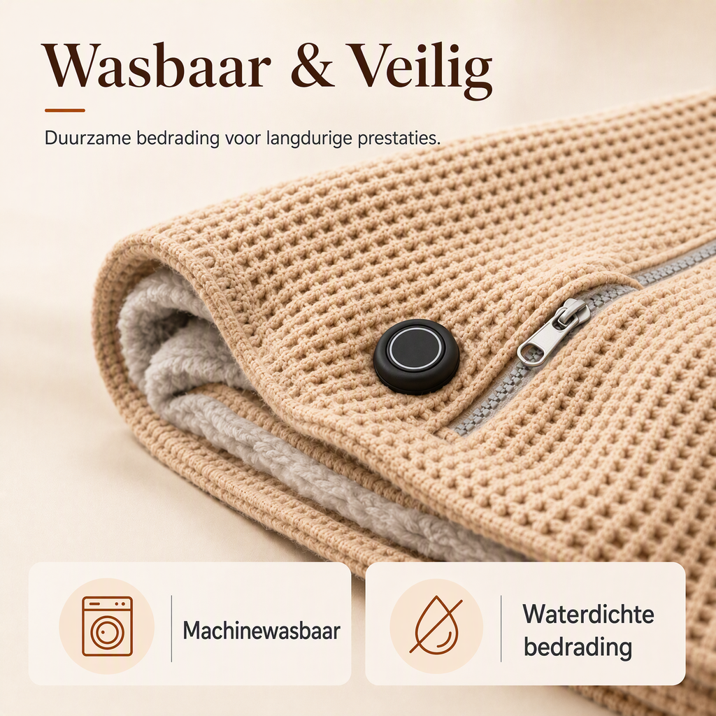 ☀️ Draagbare Elektrische Verwarmde Omslagdoek – Snelle Warmte in 15 Seconden en 3 Warmtestanden