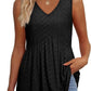 💜LAATSTE DAG ACTIE - 50% KORTING💜Dames bedrukte, mouwloze tanktops met V-hals en peplum