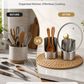 🔥 50% KORTING 🍳 Multifunctionele Keukengerei Organizer – RVS Opbergrek | Ruimtebesparend, Stevig & Makkelijk Schoon te Maken ✨