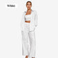 ✨Paillettenblazer en wijde broek voor dames (3-delige set)