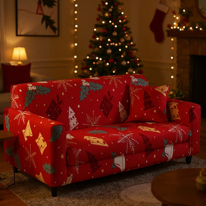 🎄✨ Universele Kerst Bankhoes – Volledige Bescherming & Feestelijke Make-over in 1 Minuut! 🛋️