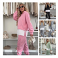 🌸Nieuwe herfstproducten in de uitverkoop✨🩷Dames casual patchwork hoodieset met capuchon