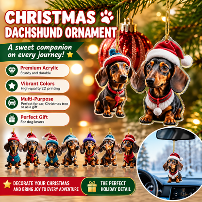 🐕 CHRISTMAS SALE – KOOP 2, KRIJG 1 GRATIS | Puppy Kerstornamenten | 5 Stuks per Set | Voor Kerstboom & Feestdecoratie