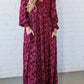🌺 Dames Maxi-Jurk van Rayon met Bloemenprint & Gesmokte Taille ✨ Luchtig, Flatterend & Elegante Boho-Stijl – Nu 60% KORTING