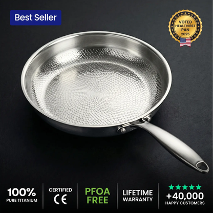 🎃 50% KORTING – Puur Titanium Kookpan – Stevig, Veelzijdig & Ideaal voor Dagelijks Koken