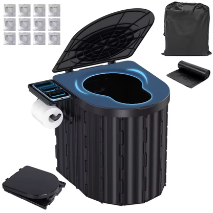 🚽 50% KORTING – Draagbaar Opvouwbaar Toilet voor Camping en Vissen
