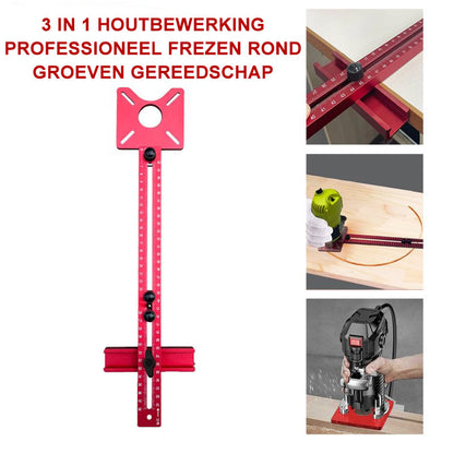 🔨 60% KORTING – Aluminium Freesgeleider voor Houtbewerking | 3-in-1 Ontwerp voor Groeven & Nauwkeurige Bewerkingen | Stevig en Praktisch