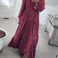 🌺 Dames Maxi-Jurk van Rayon met Bloemenprint & Gesmokte Taille ✨ Luchtig, Flatterend & Elegante Boho-Stijl – Nu 60% KORTING