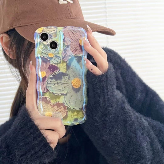 Geschikt Voor iPhone Kleurrijk Olieverfschilderij Exquisite Telefoonhoesje