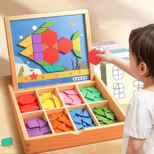 🎄Vroege Kerstdeal! Slechts vandaag tot -50% 🔥 Ontdek de magische houten magnetische puzzelset 🧩 – perfect kerstcadeau voor kinderen!