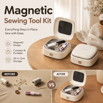 🎄 60% KORTING – Magnetische Naaiset met Organizer | Handig voor Kleine Reparaties aan Kleding