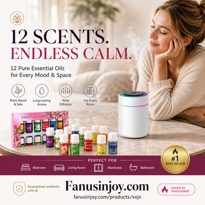 🔥 50% KORTING! Set van 12 Wateroplosbare Essentiële Oliën – Frisse Geuren voor Thuis | Voor Diffuser, Luchtbevochtiger & Dagelijks Gebruik 🌺