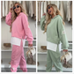 🌸Nieuwe herfstproducten in de uitverkoop✨🩷Dames casual patchwork hoodieset met capuchon