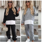 🌸Nieuwe herfstproducten in de uitverkoop✨🩷Dames casual patchwork hoodieset met capuchon