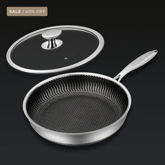 🔥Uitverkoop 50% korting🔥Premium anti -aanbak Pan met deksel🍳