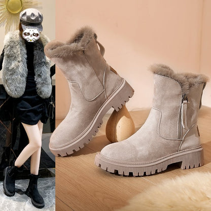 🔥 BLACK FRIDAY 50% KORTING! Dames Winter Fleece Sneeuwlaarzen – Ultiem Warm, Slipvast & Comfortabel ❄️👢