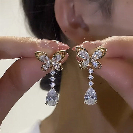 ✨Uitverkoop 50% korting✨Zircon Butterfly Oorbellen💎🦋